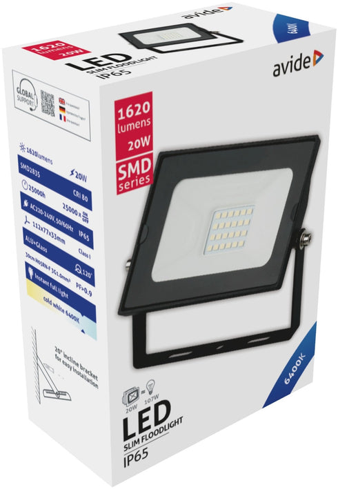 Avide 914107 Reflektor Slim SMD LED 20W CW 1620 lm